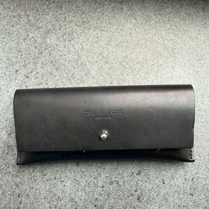 rag & bone Black Leather Travel Toiletry Pouch